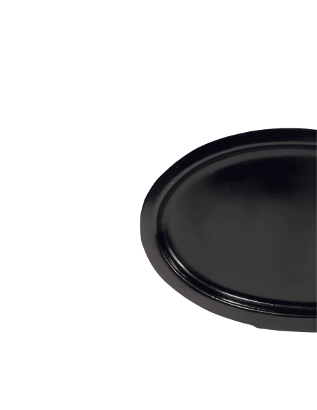Bandeja ovalada negra 23,5x15x1cm