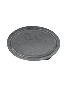 Bandeja ovalada plateada 23,5x15x1cm