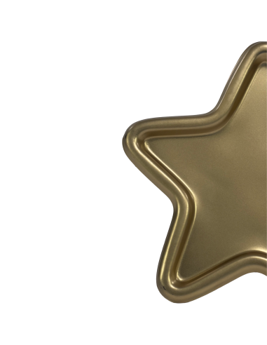 Bandeja Estrella Dorada 17x17x1cm - Decoración Mesa Elegante