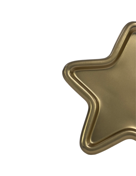 Bandeja estrella dorada 17x17x1cm