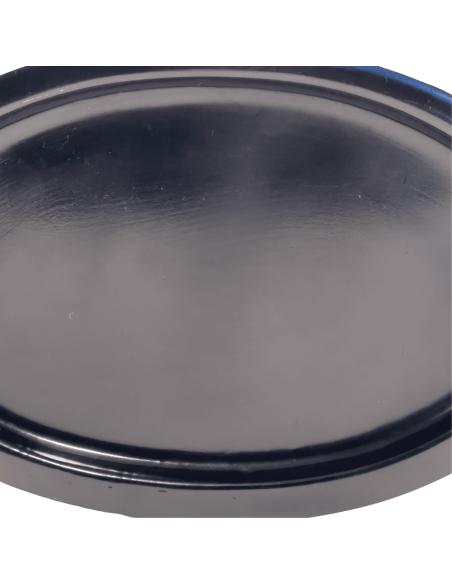 Bandeja ovalada negra 23,5x15x1cm