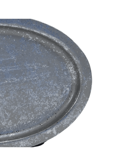 Bandeja ovalada plateada 23,5x15x1cm