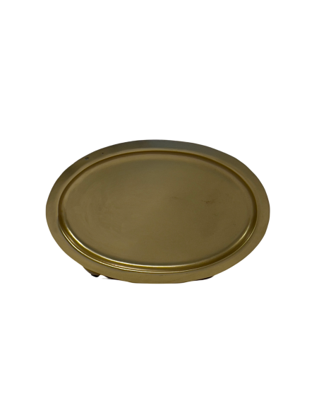 Bandeja ovalada dorada 23,5x15x1cm