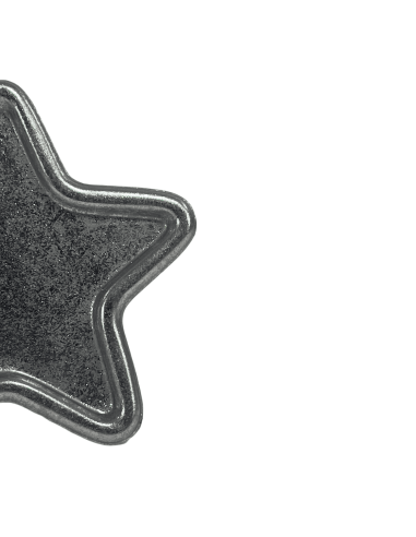 Bandeja Estrella Plateada 17x17x1cm - Elegante y Decorativa