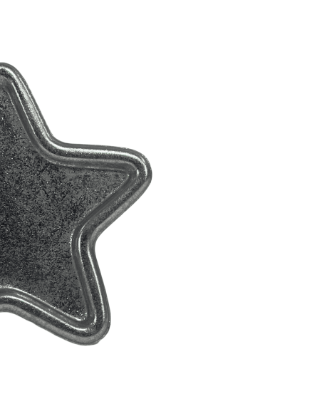 Bandeja estrella plateada 17x17x1cm