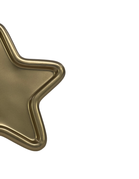 Bandeja estrella dorada 17x17x1cm