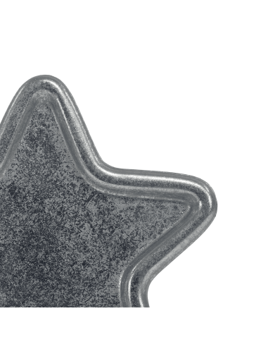 Bandeja Estrella Plateada 17x17x1cm - Elegante y Decorativa