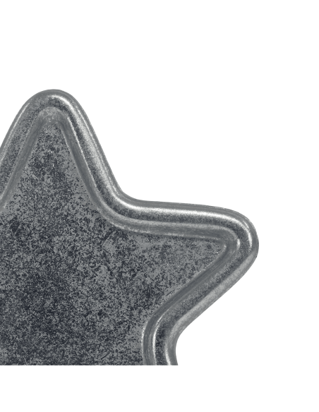 Bandeja estrella plateada 17x17x1cm