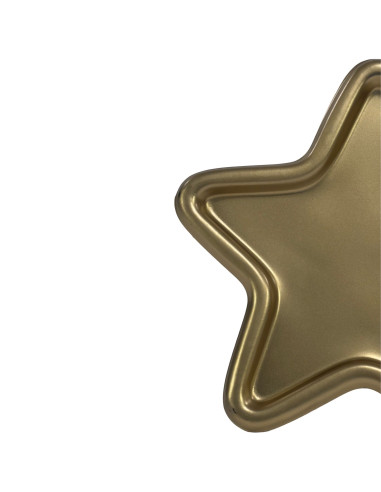 Bandeja Estrella Dorada 17x17x1cm - Elegante Accesorio Decorativo