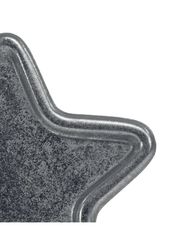 Bandeja Estrella Plateada 17x17x1cm - Elegante y Decorativa