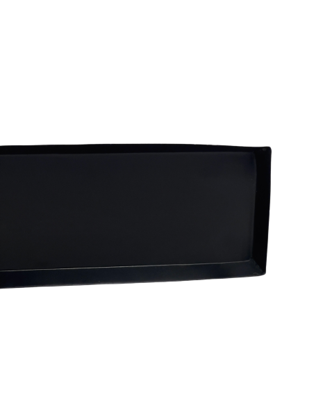 Bandeja metálica negra 45x12x2cm