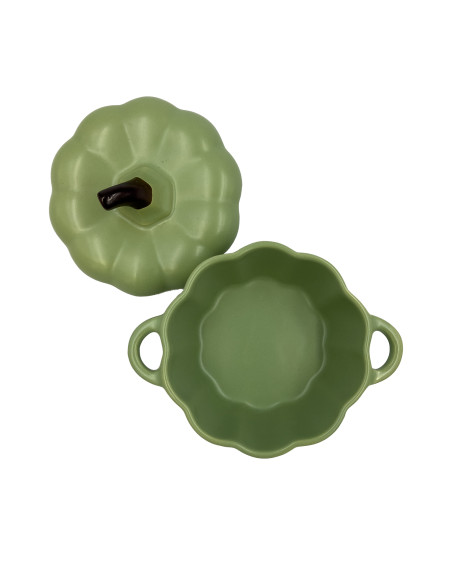 Bowl cerámica calabaza con tapa 10,5cm
