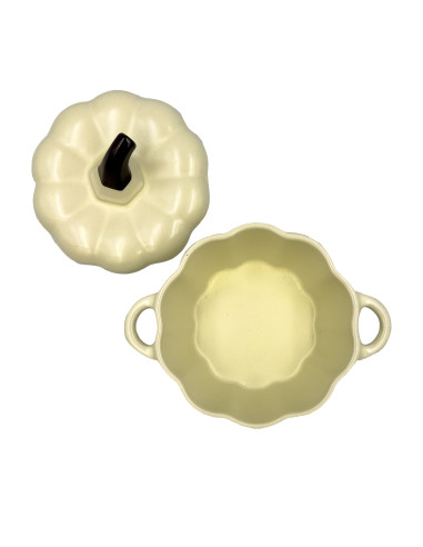 Bowl Cerámica Calabaza con Tapa 10,5cm - Menaje de Mesa