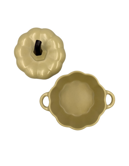 Bowl cerámica calabaza con tapa 10,5cm