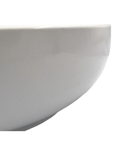 Ensaladera cerámica blanca