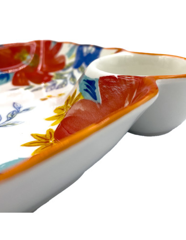 Plato Picoteo Florida 18cm - Menaje Mesa Elegante