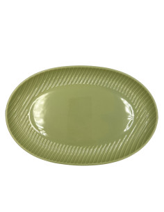 Plato ovalado Comacchio verde 30,5cm 2