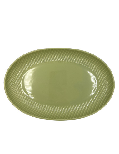 Plato Ovalado Comacchio Verde 30,5cm - Elegancia en tu Mesa