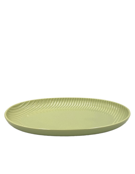 Plato ovalado Comacchio verde 30,5cm