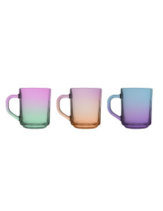 Taza de vidrio multicolor 246ml