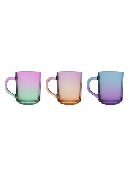 Taza de vidrio multicolor 246ml