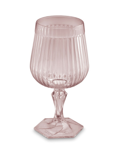 Copa plástica vino rosada 350ml