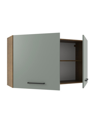 Aéreo Cocina Agata Gris 2 Puertas 120 cm - Mueble Moderno