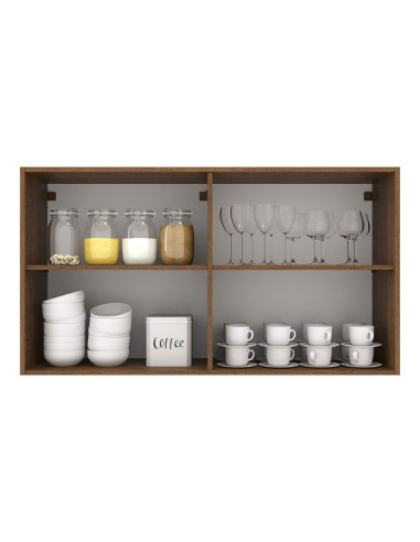 Aéreo Cocina Agata Gris 2 Puertas 80 Cm - Mueble Moderno