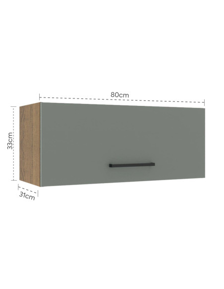 Aéreo cocina Agata gris 1 puerta 80cm