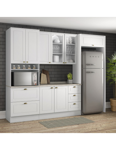 Aéreo cocina Americana blanco 2 puertas 80cm