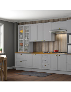 Aéreo cocina Americana gris 2 puertas 80cm 2