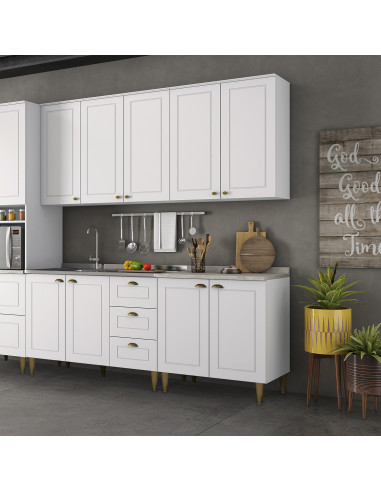 Aéreo Cocina Americana Blanco 120 cm - Muebles de Cocina