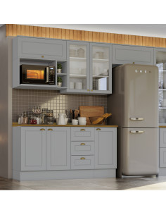 Aéreo cocina Americana gris 1 puerta 80cm 2