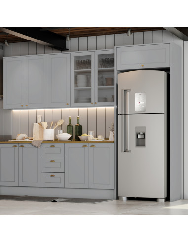 Aéreo Cocina Americana Gris 1 Puerta 80cm - Mueble de Cocina