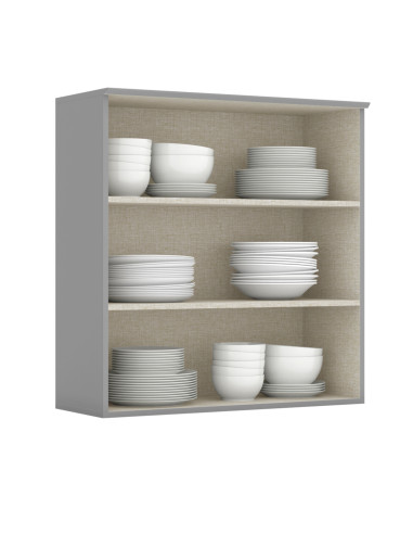 Aéreo Cocina Americana Gris 2 Puertas 80cm - Muebles de Cocina