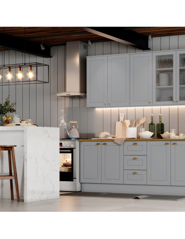 Aéreo Cocina Americana Gris 40cm - Mueble de Cocina