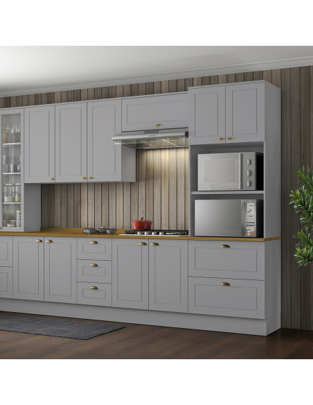 Aéreo cocina Americana gris 1 puerta 80cm