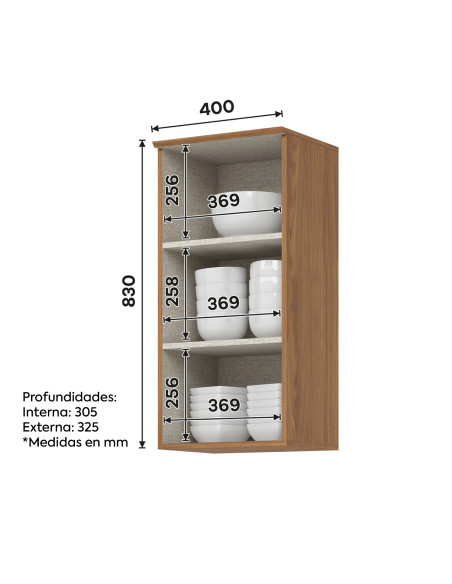 Aéreo cocina Requinte 1 puerta 40cm