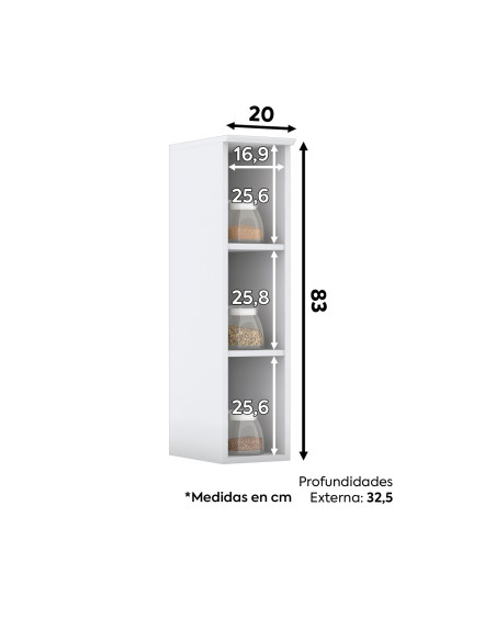 Aéreo especiero Americana blanco 20cm