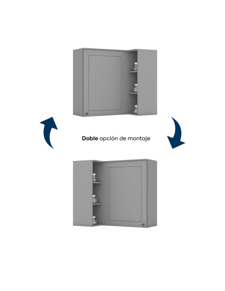 Aéreo esquinero Americana gris 94cm