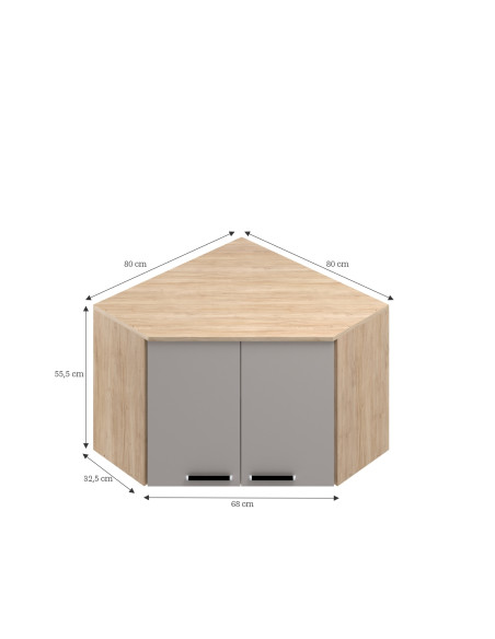 Aéreo esquinero cocina Amalia 80cm