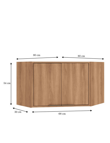 Aéreo Esquinero Cocina Thalita 80 cm - Mueble Moderno y Funcional
