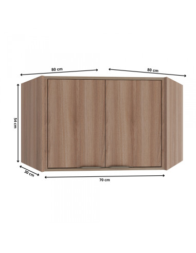 Aéreo Esquinero Louise 80 Cm - Mueble Moderno para Cocina