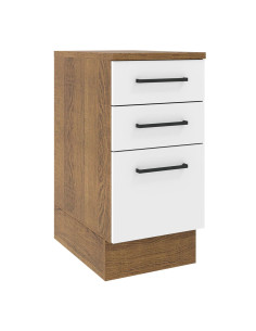 Base cocina Agata blanco 3 cajones 40cm