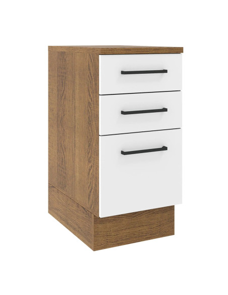 Base cocina Agata blanco 3 cajones 40cm