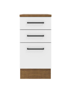 Base cocina Agata blanco 3 cajones 40cm 2