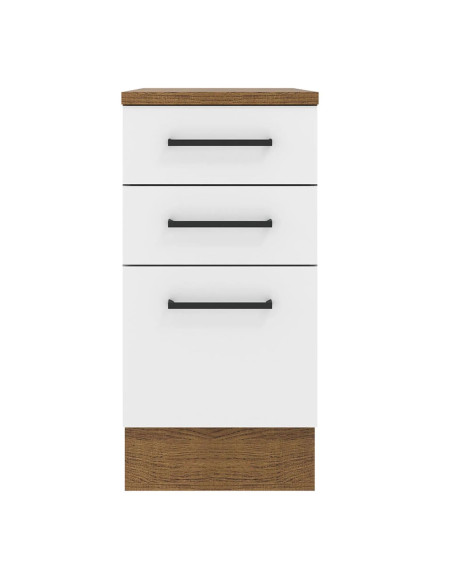 Base cocina Agata blanco 3 cajones 40cm
