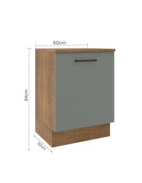 Base cocina Agata gris 1 puerta 60cm