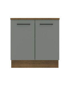 Base cocina Agata gris 2 puertas 80cm 2
