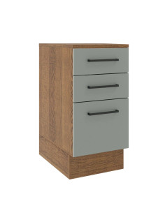 Base cocina Agata gris 3 cajones 40cm